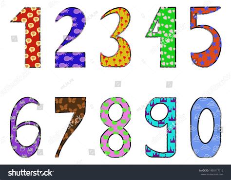 Set Cute Numbers Creative Font Design Stock Illustration 1950117712 | Shutterstock