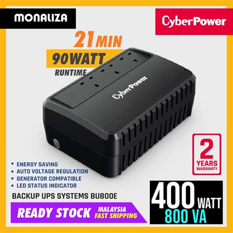 Cyberpower Battery Backup UPS With AVR - 800VA/400W | Shopee Malaysia