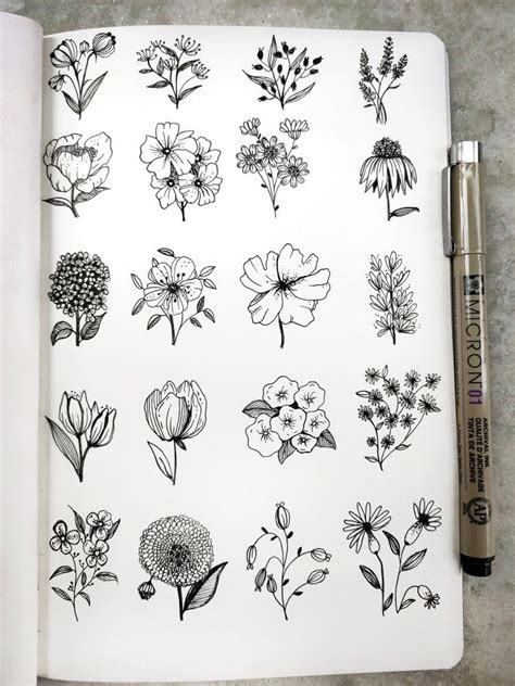 Tiny flowers in 2021 | Pen art drawings, Doodle art flowers, Micron pen art