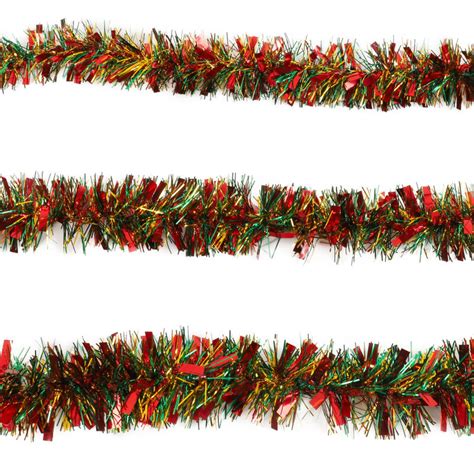 Christmas Concepts® 2 Metre Chunky/Fine Christmas Tinsel - Christmas Decoration Tinsel (Red ...