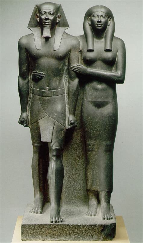 King Menkaure and a Queen by Egyptian Art – Artchive