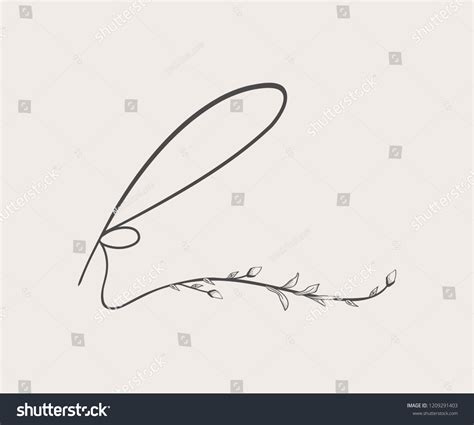 Vector Hand Drawn Floral K Monogram Stock Vector (Royalty Free) 1209291403