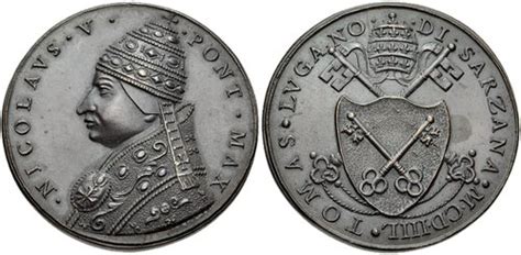 CNG: eAuction 210. ITALY, Papal Medals. Nicholas V (Tommaso ...