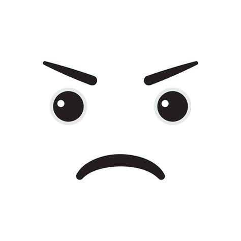 Angry face emoticon vector illustration 16889397 Vector Art at Vecteezy