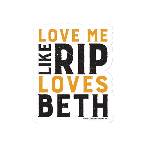 Yellowstone Love Me Like Rip Loves Beth Sticker | Yellowstone Shop