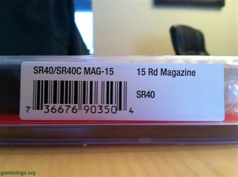 Gunlistings.org - Accessories Ruger SR40 & SR40C 15 Round Mag