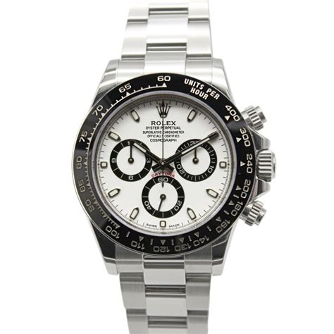 Rolex Daytona Stainless Steel 40mm Chronograph White Dial Panda ...