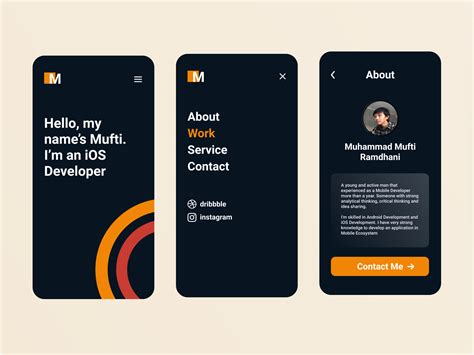 UI Design Portfolio App by Mufti Ramdhani on Dribbble