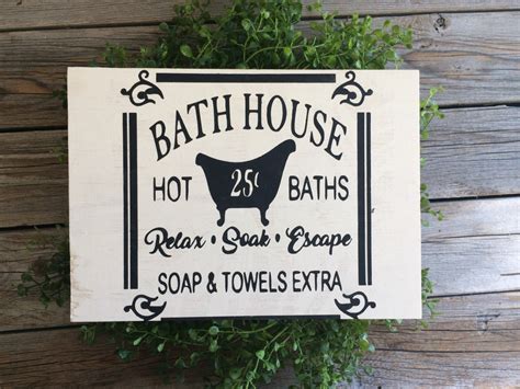 Bathroom Signs/ Farmhouse Signs/ Farmhouse Decor/ Bathroom Decor / Vintage Inspired Bathroom ...