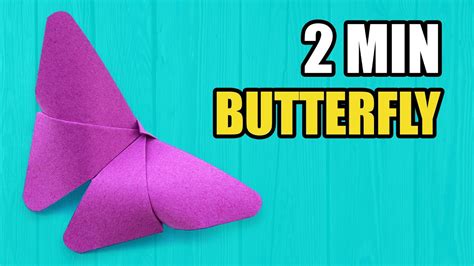 Easy Origami Butterfly In only 2 Minutes / Very Simple - YouTube