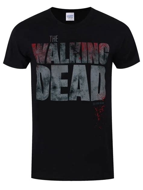 The Walking Dead Splatter Men's Black T-shirt - New & Official - T ...