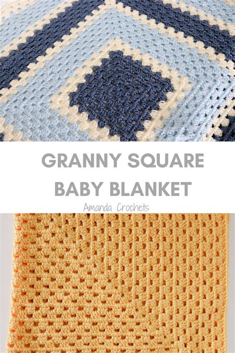 Granny Square Baby Blanket - Amanda Crochets