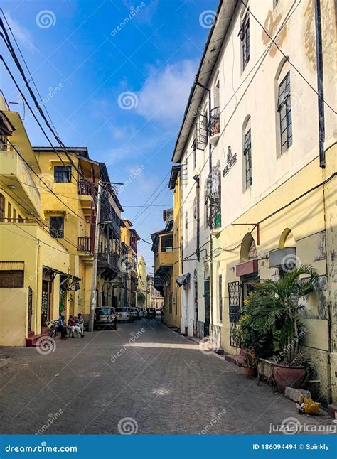 Old Mombasa town in Kenya editorial stock image. Image of poster - 186094494