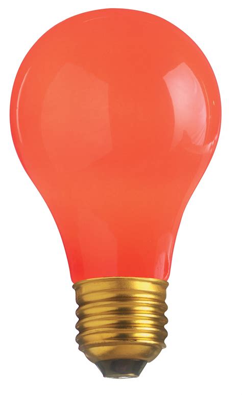 Bulbs N Lighting. SATCO S4984 60W A19 Standard RED CERAMIC Incandescent ...