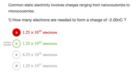 Solved Common static electricity involves charges ranging | Chegg.com