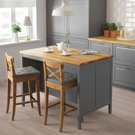 TORNVIKEN Kitchen island, gray, oak. IKEA® Canada - IKEA