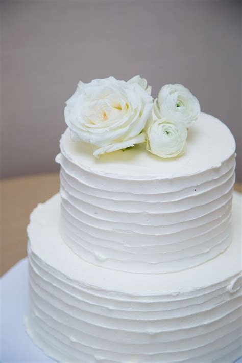 Classic Combed Buttercream Wedding Cake