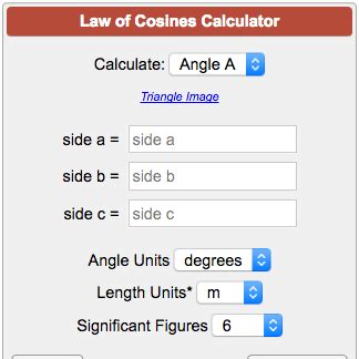 Law of Cosines Calculator