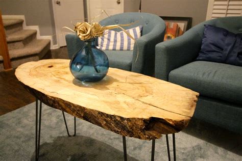 DIY Live Edge Wood Slab Coffee Table • Charleston Crafted