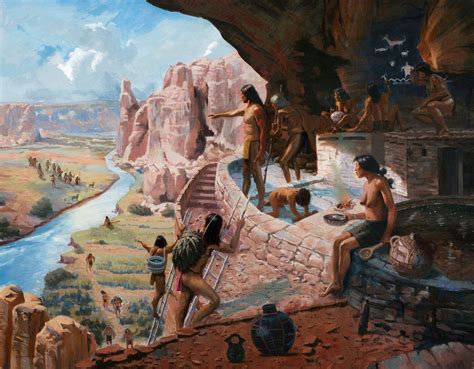 Anasazi cliff dwellers of the 13th Century by Jim Carson Ancient Times ...