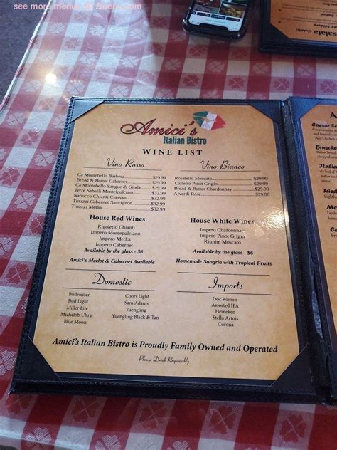 Online Menu of Amicis Italian Bistro Restaurant, North Charleston ...