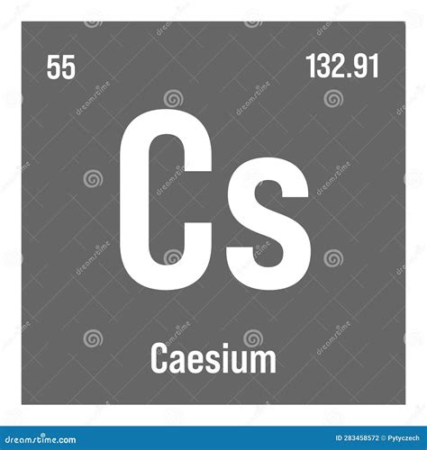 Caesium, Cs, Periodic Table Element Stock Vector - Illustration of caesium, molecular: 283458572