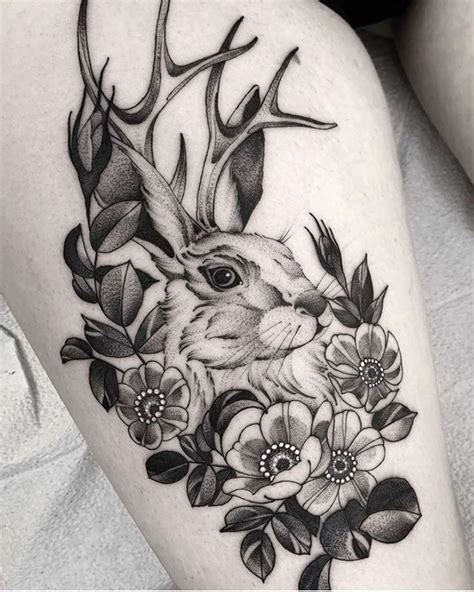 433 Me gusta, 5 comentarios - Tattoo Snob (@tattoosnob) en Instagram: "Jackalope tattoo by ...