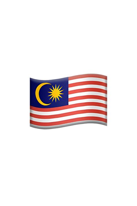 Vibrant Malaysian Flag Emoji