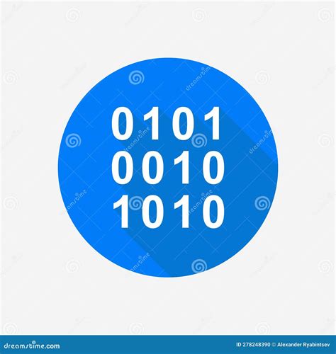 Binary Code Flat Vector Icon. Coding Concept Icon. Stock Vector - Illustration of cyber ...