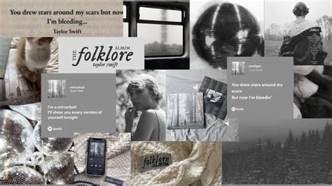 Download Folklore_ Aesthetic_ Collage_ Taylor_ Swift Wallpaper ...