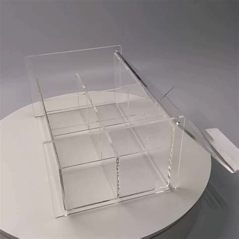 6 Divisions Clear Acrylic Tea Bag Organizer Box With Cover Lid - Buy Acrylic Tea Bag Box,Clear ...