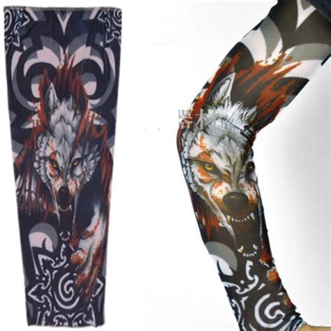 1Pcs Bloody Wolf Design Fashion Temporary Tattoo Sleeve High Quality tatuaje temporal Top ...