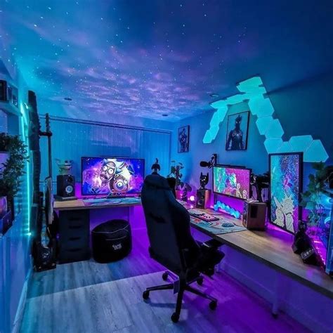 What a cool gaming setup idea 💖 | Gaming room setup, Best gaming setup, Video game room design