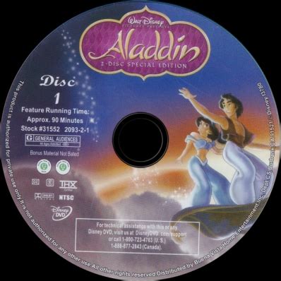 CoverCity - DVD Covers & Labels - Aladdin - Special Edition; disc 1