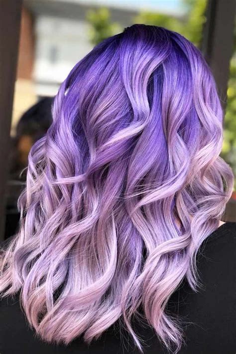 Long Light Purple Hair With Dark Roots #lightpurplehair #haircolor ...