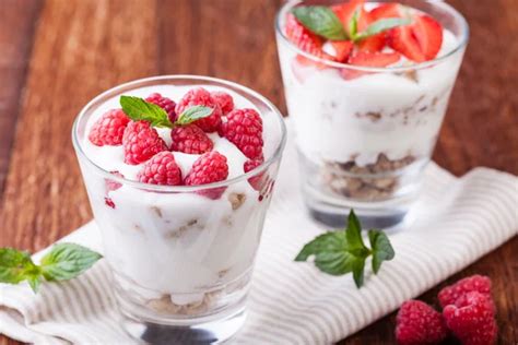 yogurt with muesli and berries - Stock Image - Everypixel