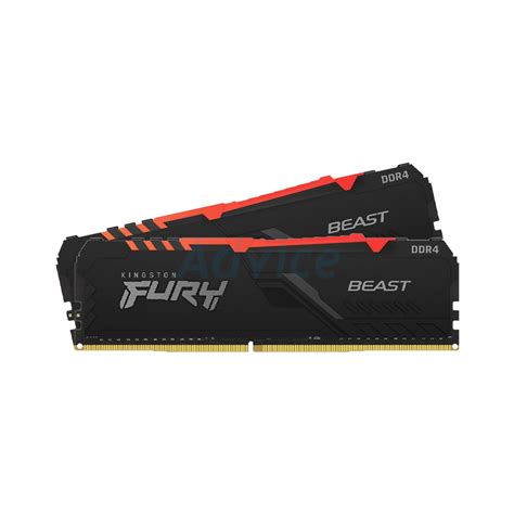 DDR4(3200)32GB (16GBX2) Kingston (FURY Beast RGB/KF432C16BB1AK2/32)