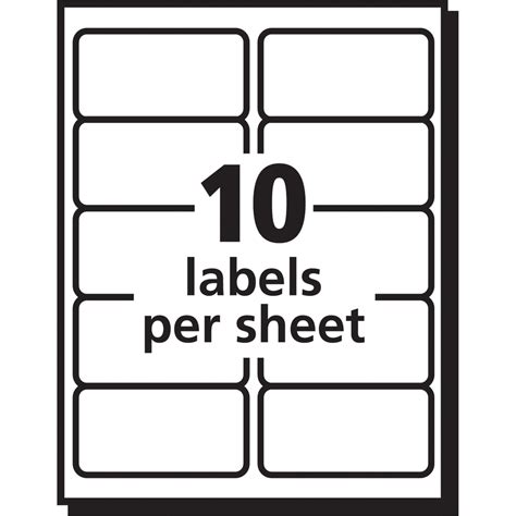 Avery® Easy Peel Return Address Labels - 2" Width x 4" Length - Permanent Adhesive - Rectangle ...