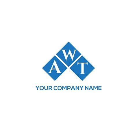 AWT letter logo design on white background. AWT creative initials ...