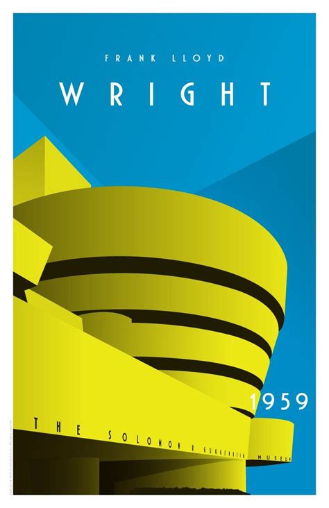 Solomon R. Guggenheim Museum by Frank Lloyd Wright poster print – IconoGraphika Twa Flight ...