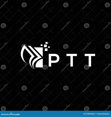 PTT Credit Repair Accounting Logo Design on BLACK Background. PTT ...