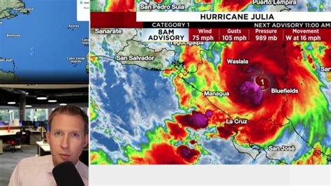 Tropics Watch: Julia now a tropical storm after making landfall in ...