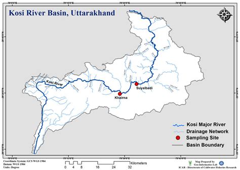 location map of sampling station of Kosi river of Kumaon Himalaya. | Download Scientific Diagram