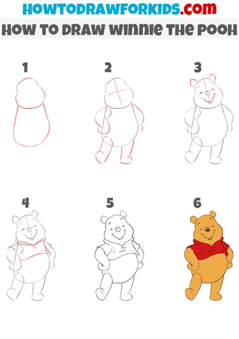 How To Draw Winnie The Pooh Easy Winnie The Pooh Drawing Tutorial | Images and Photos finder