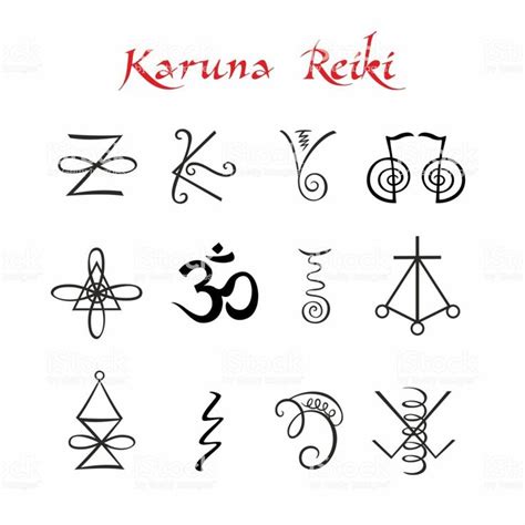 Karuna Reiki. Symbols. Healing energy Alternative medicine Vector ...