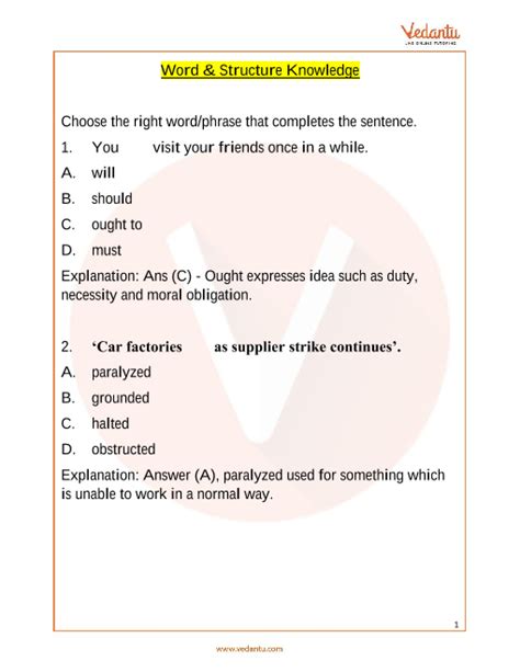 IEO English Olympiad Sample Papers for Class 9 with Solutions