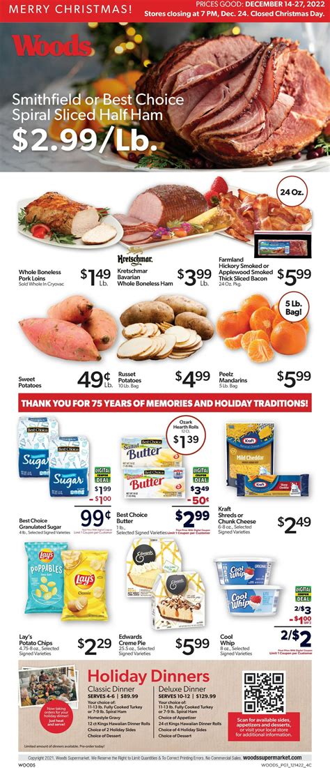 Woods Supermarket Current weekly ad 12/14 - 12/27/2022