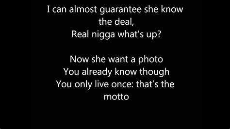 Drake The Motto LYRICS - YouTube