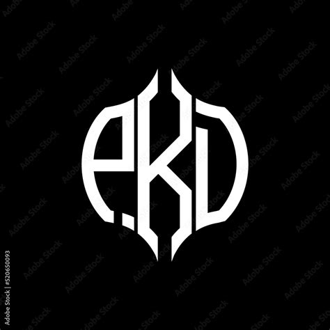 PKD letter logo. PKD best black background vector image. PKD Monogram ...