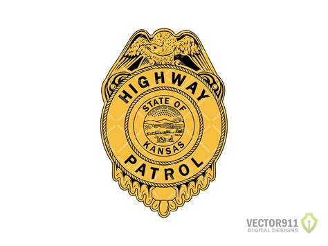 Kansas Highway Patrol Badge, KS Trooper State Police Insignia Logo ...